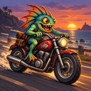 Murloc riding a motorcycle — 2026-10-14 19:03 UTC