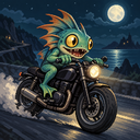 Murloc riding a motorcycle — 2026-10-15 18:03 UTC