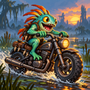 Murloc riding a motorcycle — 2026-10-20 05:05 UTC