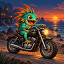 Murloc riding a motorcycle — 2026-10-20 23:56 UTC