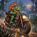 Murloc riding a motorcycle — 2026-10-05 00:04 UTC