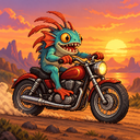 Murloc riding a motorcycle — 2026-10-24 18:00 UTC