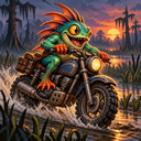 Murloc riding a motorcycle — 2026-10-25 07:00 UTC