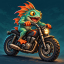 Murloc riding a motorcycle — 2026-10-27 00:00 UTC