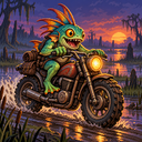 Murloc riding a motorcycle — 2026-10-29 00:00 UTC
