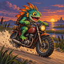 Murloc riding a motorcycle — 2026-10-06 22:02 UTC