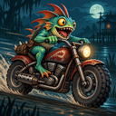 Murloc riding a motorcycle — 2026-10-07 16:04 UTC